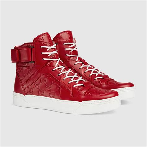 gucci high tops men's shoes|gucci signature high top sneaker.